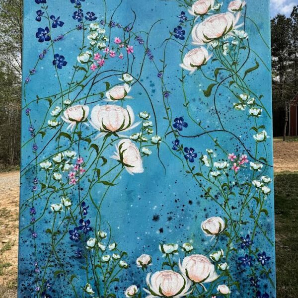 0 A photo of Chateau Garden Blush, a flower painting by Stephanie Belinda Quinn.