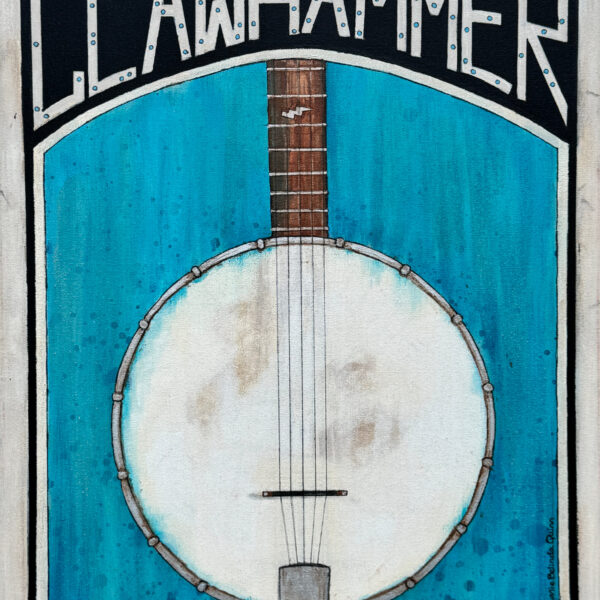 Clawhammer Banjo #1 Painting A cropped photo of Stephanie Belinda Quinn's painting, Clawhammer Banjo #1.