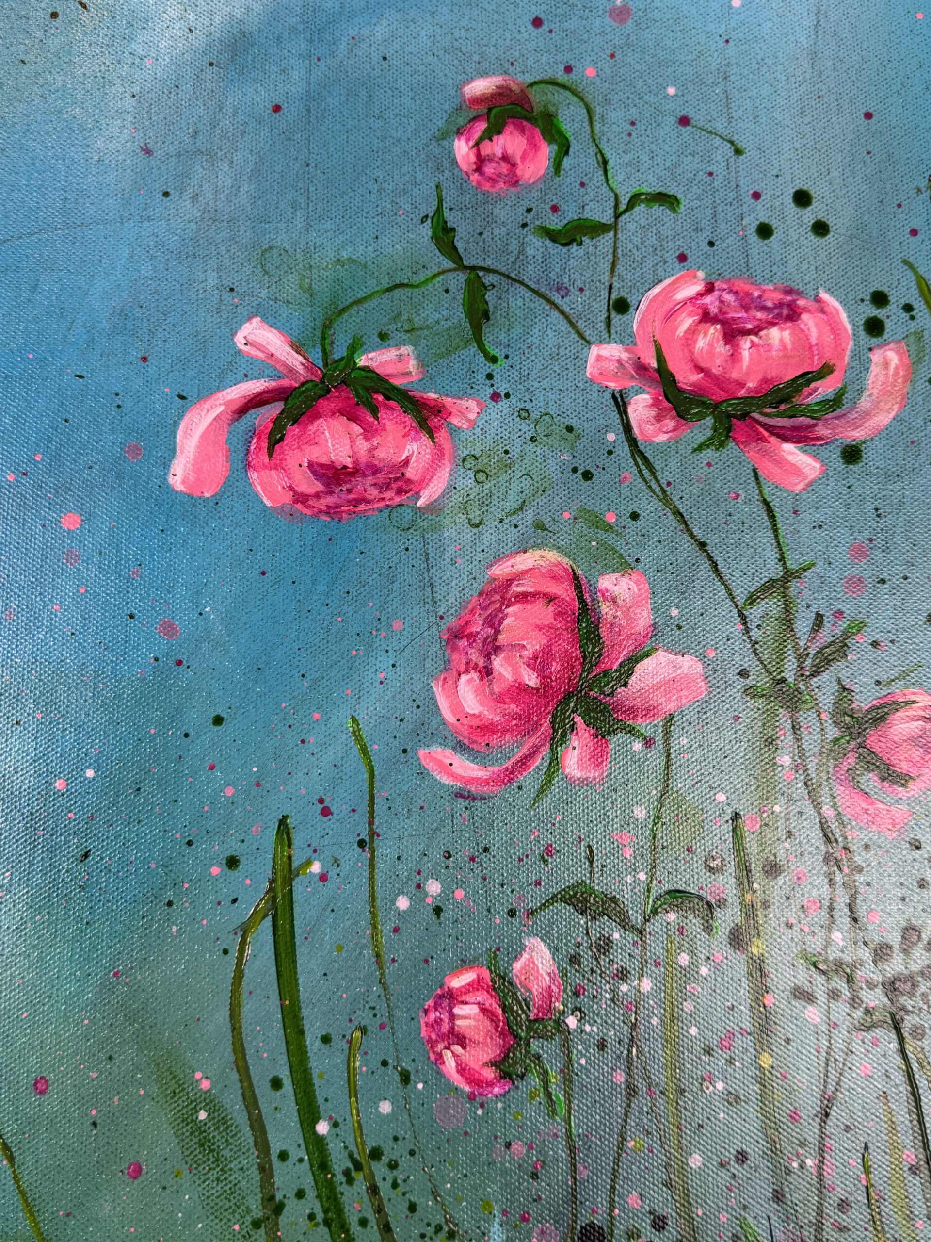 A photo of Stephanie Belinda Quinn's painting, Chateau Garden Green.