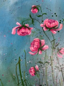 A photo of Stephanie Belinda Quinn's painting, Chateau Garden Green.