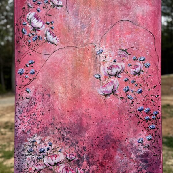 IMG_4454 A photo of Stephanie Belinda Quinn's floral painting, Chateau Garden Pink.