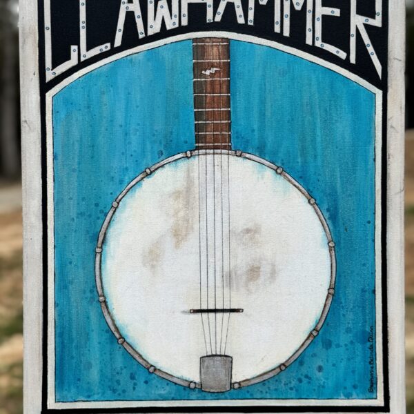 Banjo Painting A photo of Stephanie Belinda Quinn's original painting, Clawhammer Banjo #1.