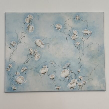 Original flower painting named "Where the Flowers Dream" by Stephanie Belinda Quinn.