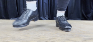 Photo of Stephanie Belinda Quinn's feet while tap dancing.
