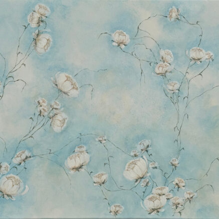 An original floral painting by Stephanie Belinda Quinn named Where the Flowers Dream.